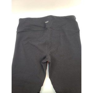 Alo Yoga Leggings Women’s Size M Black with net stripe RN#67570 Excellent condit